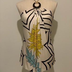 Sky built in necklace, strapless top